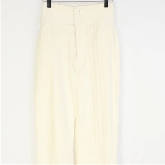 FREE PEOPLE ROXY CREAM RIBBED SKIRT - Picture 4 of 5